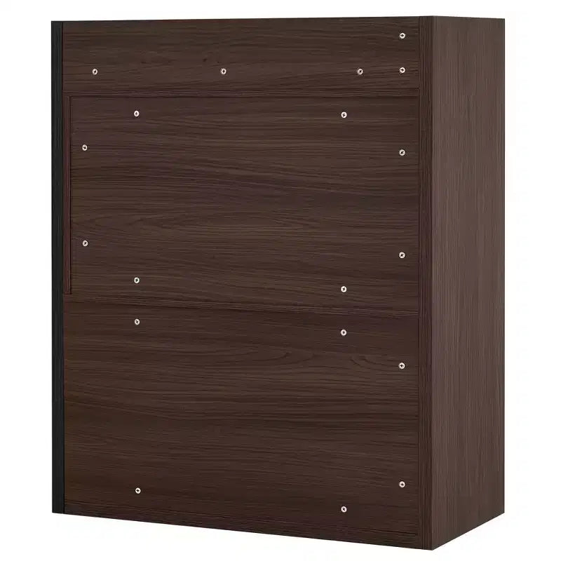 Meuble à chaussures extensible et rotatif de 82,5 cm à 149,3 cm avec tiroir, meuble de rangement d'angle à 90 degrés pour entrée et salon, noir + noyer - ModernLuxe