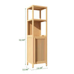 Meuble de rangement pour salle de bain, organiseur de rangement avec 2 étagères ouvertes, portes, grande capacité, armoire de sol multifonctionnelle autoportante pour le bureau, la cuisine