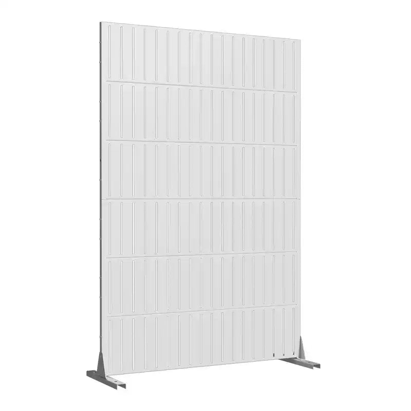 Jardinière rectangulaire en métal noir avec treillis et paravent 72 H35W Dovelina pour terrasse de café, jardin et balcons