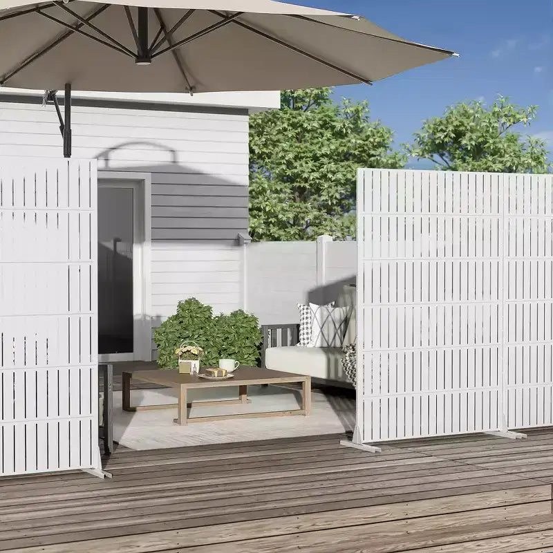 Jardinière rectangulaire en métal noir avec treillis et paravent 72 H35W Dovelina pour terrasse de café, jardin et balcons