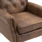 Fauteuil en bois, Chaise d'appoint moderne Chaise longue avec pieds en bois robustes pour salon chambre à coucher