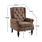 Fauteuil en bois, Chaise d'appoint moderne Chaise longue avec pieds en bois robustes pour salon chambre à coucher