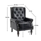 Fauteuil en bois, Chaise d'appoint moderne Chaise longue avec pieds en bois robustes pour salon chambre à coucher