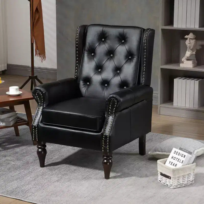 Wood Frame Armchair, Modern Accent Chair Lounge Chair with Sturdy Wood Legs for Living Room Bedroom