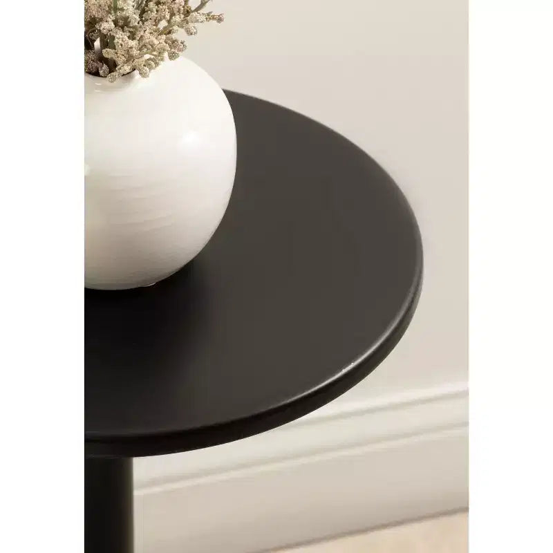 Table d'appoint Kate and Laurel Nyall ronde en métal et marbre