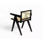 Christopher Knight Home Chaises de salle à manger avec accoudoirs Randall en bois d'hévéa et rotin avec pieds en V (lot de 2)
