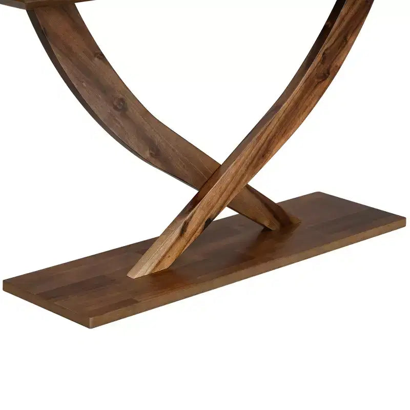 Christopher Knight Home Browni Console à pieds croisés en bois d'acacia rustique de 57 po