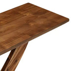 Christopher Knight Home Browni Console à pieds croisés en bois d'acacia rustique de 57 po