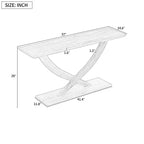 Christopher Knight Home Browni Console à pieds croisés en bois d'acacia rustique de 57 po