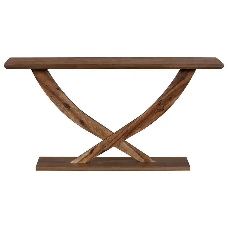 Christopher Knight Home Browni Console à pieds croisés en bois d'acacia rustique de 57 po