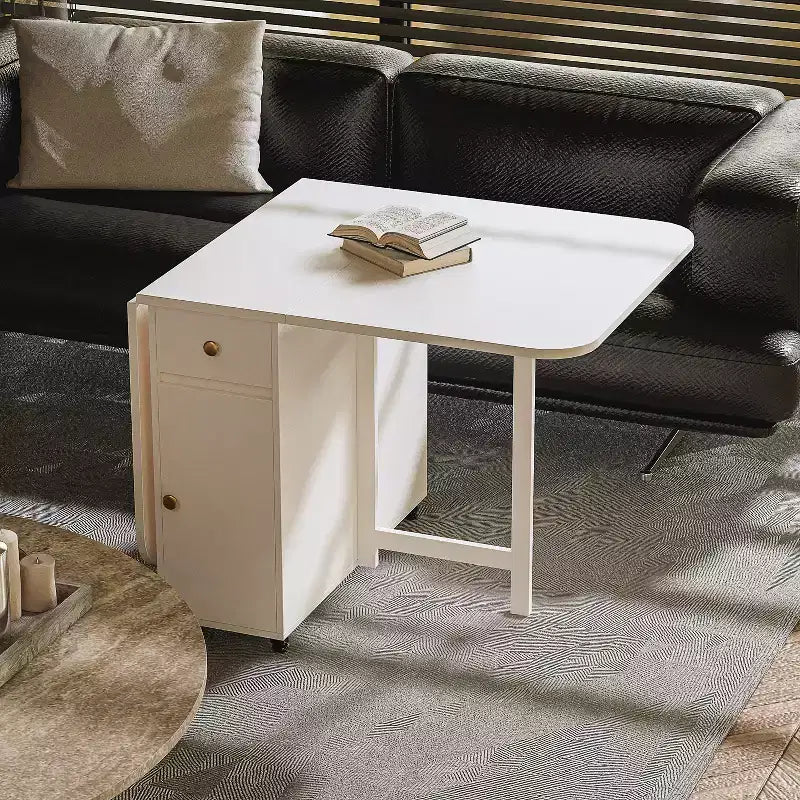 ATJafurn Table à manger pliable de 150 cm pour petits espaces, Table de cuisine rectangulaire pliable en bois avec rallonges, Aucun assemblage requis
