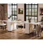 ATJafurn Table à manger pliable de 150 cm pour petits espaces, Table de cuisine rectangulaire pliable en bois avec rallonges, Aucun assemblage requis