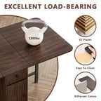 ATJafurn Table à manger pliable de 150 cm pour petits espaces, Table de cuisine rectangulaire pliable en bois avec rallonges, Aucun assemblage requis