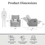Fauteuil inclinable et planeur pivotant RealRooms Elysian