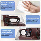 Chaise de bureau BestMassage Chaise d'ordinateur en cuir PU respirant
