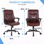 Chaise de bureau BestMassage Chaise d'ordinateur en cuir PU respirant