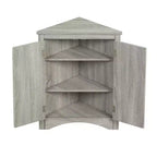 Whisen Triangle Meuble de Rangement Salle de Bain Meuble d'Angle avec Étagères Réglables