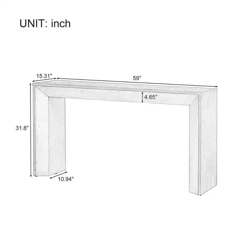 Christopher Knight Home Ihab Table console rectangulaire moderne minimaliste en bois