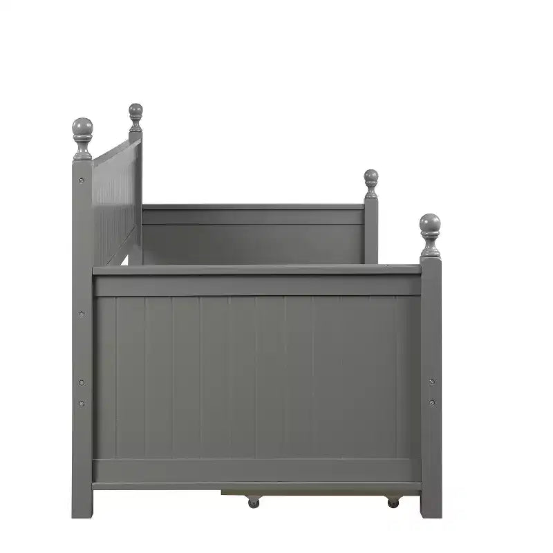 Lit de jour en bois pour lits jumeaux avec trois tiroirs de rangement ou lit gigogne, cadre de lit peu encombrant, aucun sommier tapissier requis - ModernLuxe