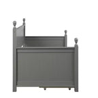 Lit de jour en bois pour lits jumeaux avec trois tiroirs de rangement ou lit gigogne, cadre de lit peu encombrant, aucun sommier tapissier requis - ModernLuxe