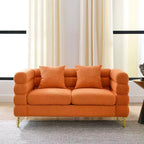 Canapé d'angle surdimensionné 2 places de 152 cm, canapé d'angle en tissu confortable pour salon - Canapé d'angle avec assise profonde
