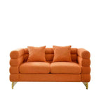 Canapé d'angle surdimensionné 2 places de 152 cm, canapé d'angle en tissu confortable pour salon - Canapé d'angle avec assise profonde