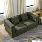 Canapé d'angle surdimensionné 2 places de 152 cm, canapé d'angle en tissu confortable pour salon - Canapé d'angle avec assise profonde