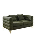 Canapé d'angle surdimensionné 2 places de 152 cm, canapé d'angle en tissu confortable pour salon - Canapé d'angle avec assise profonde