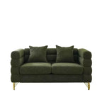 Canapé d'angle surdimensionné 2 places de 152 cm, canapé d'angle en tissu confortable pour salon - Canapé d'angle avec assise profonde