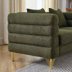 Canapé d'angle surdimensionné 2 places de 152 cm, canapé d'angle en tissu confortable pour salon - Canapé d'angle avec assise profonde