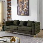 Deep Seating Sectional Sofa - 81 Comfort Sofa w/3 Pillows