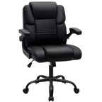 Hoffree Reclining Office Chair Ergonomic Computer Desk Chair w/ Flip-Up Arms, Pocket Spring Seat, Tilt & Hidden Storage