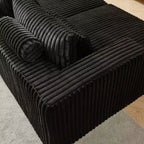 87 Oversized Sectional Lounge Chaise, No Assembly Required, Cloud Plush Loveseat with Reclining Sofa Bed