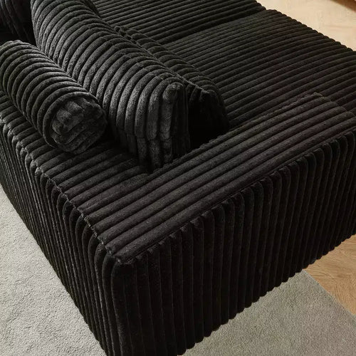 87 Oversized Sectional Lounge Chaise, No Assembly Required, Cloud Plush Loveseat with Reclining Sofa Bed