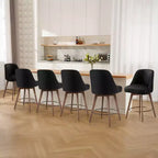 Tabourets de bar pivotants Bekrvio 26'' de hauteur de comptoir, tabourets de cuisine rembourrés en cuir PU avec pieds solides