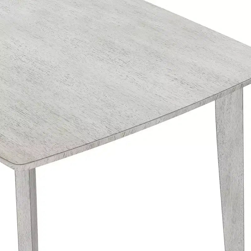 Table à manger de style campagnard VECELO, table en bois d'hévéa avec 4 pieds en bois massif pour la cuisine, gris