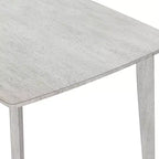 Table à manger de style campagnard VECELO, table en bois d'hévéa avec 4 pieds en bois massif pour la cuisine, gris