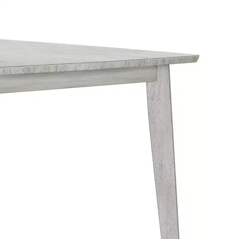 Table à manger de style campagnard VECELO, table en bois d'hévéa avec 4 pieds en bois massif pour la cuisine, gris