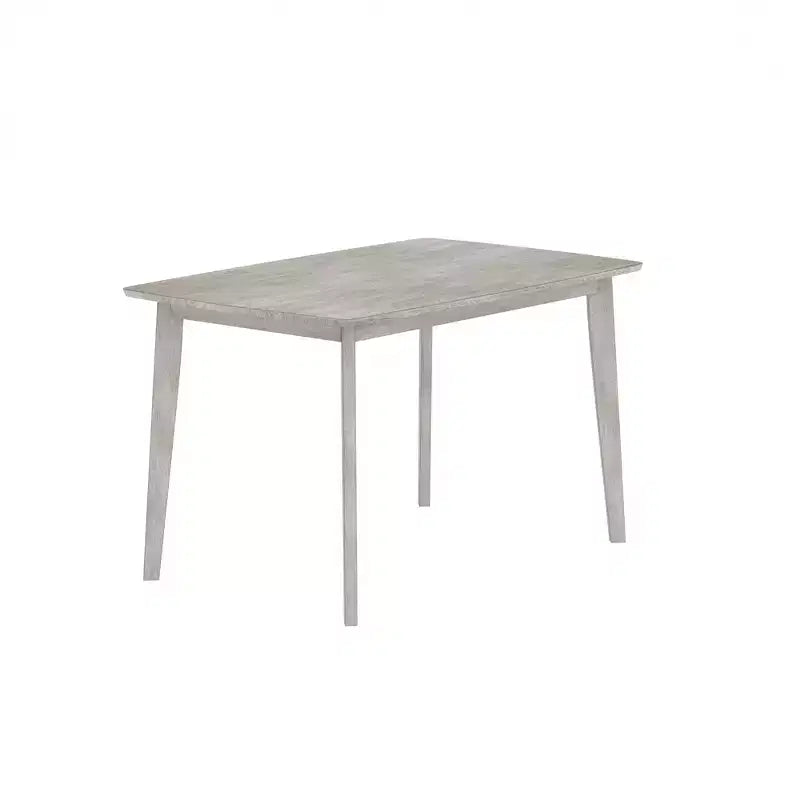 Table à manger de style campagnard VECELO, table en bois d'hévéa avec 4 pieds en bois massif pour la cuisine, gris