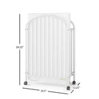 Lit de bébé pliant portable compact Child Craft Sweet Dreamer avec arche, 3 matelas de lit de bébé et 2 roulettes verrouillables, construction durable, facile à nettoyer (blanc)