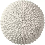 Ornavo Home Pouf/Ottoman en coton tressé classique – 15 x 18,5
