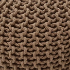 Ornavo Home Pouf/Ottoman en coton tressé classique – 15 x 18,5