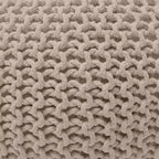 Ornavo Home Pouf/Ottoman en coton tressé classique – 15 x 18,5