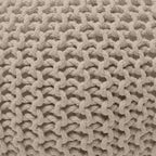 Ornavo Home Pouf/Ottoman en coton tressé classique – 15 x 18,5