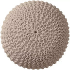 Ornavo Home Pouf/Ottoman en coton tressé classique – 15 x 18,5