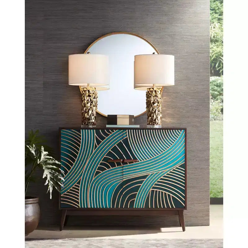 55 Downing Street Delilah Buffet d'appoint 2 portes multicolore de 89,5 cm de large