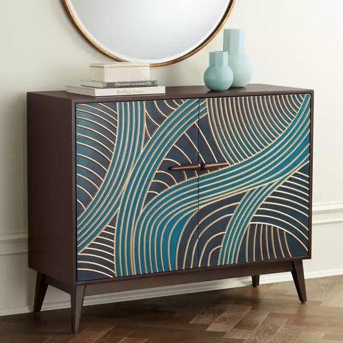 55 Downing Street Delilah Buffet d'appoint 2 portes multicolore de 89,5 cm de large