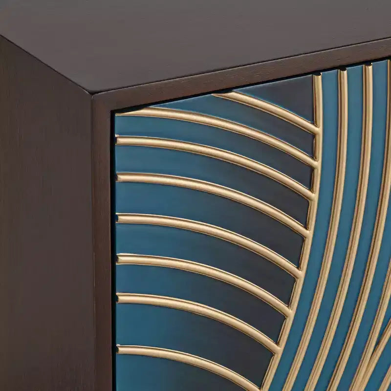 55 Downing Street Delilah Buffet d'appoint 2 portes multicolore de 89,5 cm de large
