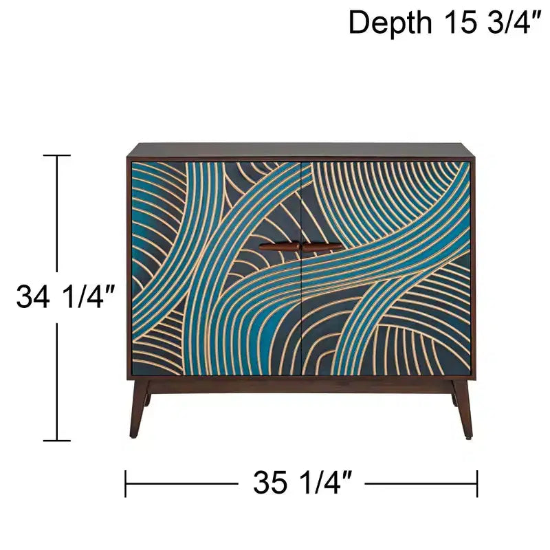 55 Downing Street Delilah Buffet d'appoint 2 portes multicolore de 89,5 cm de large