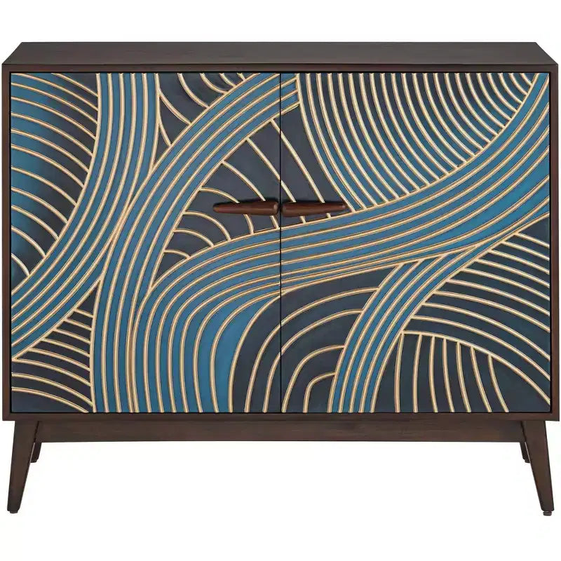 55 Downing Street Delilah Buffet d'appoint 2 portes multicolore de 89,5 cm de large